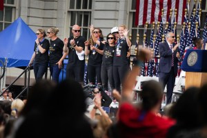 The scene at the Women's World Cup Parade in NYC.