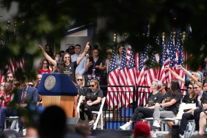 The scene at the Women's World Cup Parade in NYC.
