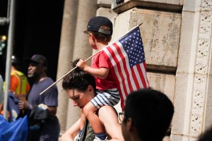 The scene at the Women's World Cup Parade in NYC.