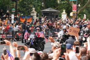 The scene at the Women's World Cup Parade in NYC.