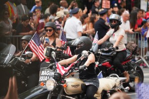 The scene at the Women's World Cup Parade in NYC.
