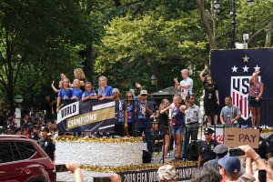 The scene at the Women's World Cup Parade in NYC.