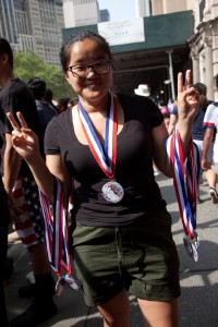 The scene at the Women's World Cup Parade in NYC.