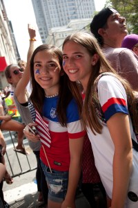 The scene at the Women's World Cup Parade in NYC.