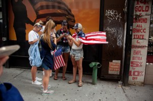 The scene at the Women's World Cup Parade in NYC.
