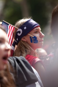 The scene at the Women's World Cup Parade in NYC.