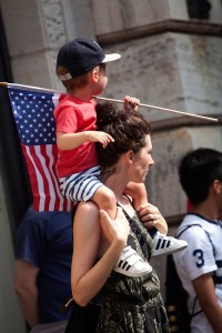 The scene at the Women's World Cup Parade in NYC.