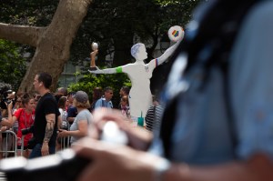 The scene at the Women's World Cup Parade in NYC.