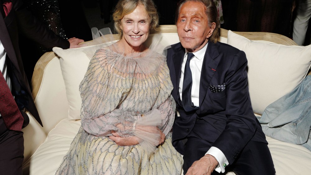 Lauren Hutton and Valentino Garavani