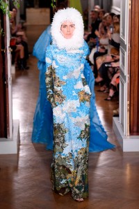 Model on the catwalk