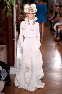 Model on the catwalk