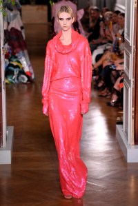 Model on the catwalk
