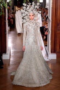 Model on the catwalk