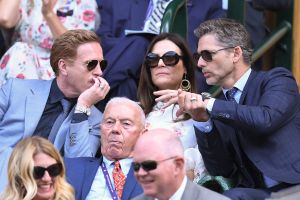 Damian Lewis, Eric Bana and Rebecca Gleeson in the Royal Box on Centre Court
Wimbledon Tennis Championships, Day 11, The All England Lawn Tennis and Croquet Club, London, UK - 12 Jul 2019