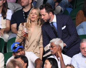 Sienna Miller and Derek Blasberg on Centre CourtWimbledon Tennis Championships, Day 7, The All England Lawn Tennis and Croquet Club, London, UK - 08 Jul 2019