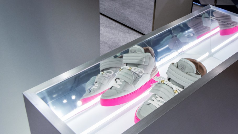 GOAT Bergdorf Goodman sneaker installation fashion week