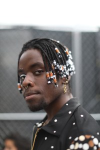 A street style look from Afropunk, 2019.