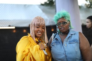 A street style look from Afropunk, 2019.