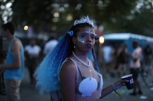 A street style look from Afropunk, 2019.