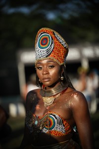 A street style look from Afropunk, 2019.