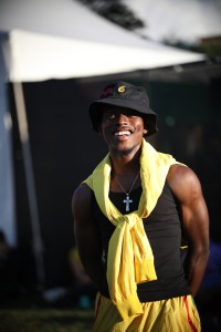 A street style look from Afropunk, 2019.