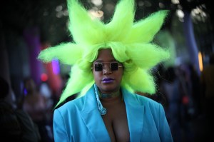 A street style look from Afropunk, 2019.
