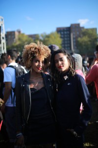 A street style look from Afropunk, 2019.
