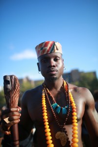 A street style look from Afropunk, 2019.