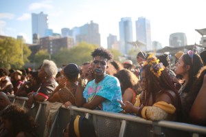 A street style look from Afropunk, 2019.