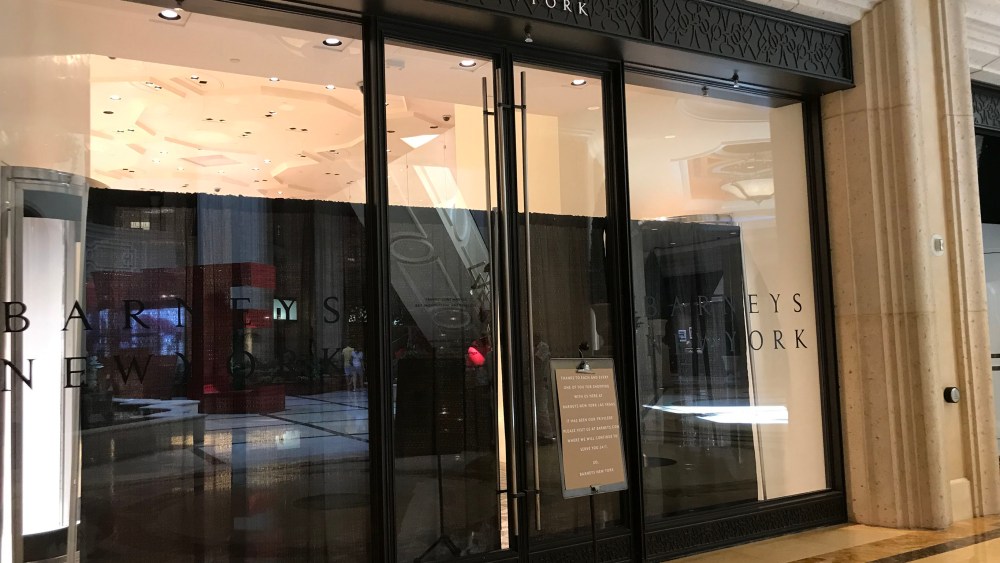 A closed Barneys store in Las Vegas.
