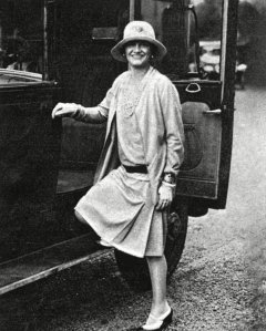 Gabrielle (coco) Chanel (1883 - 1971) Iconic French Fashion Designer Pictured by Her Car in Fashionable Biarritz 1928Historical Collection 177