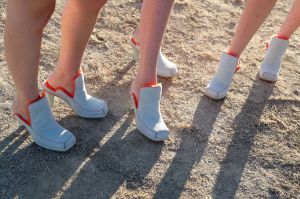 The Ugg x Eckhaus Latta collaboration.