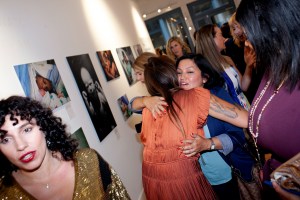 The scene at the Knix x The Life After Birth Project dinner and exhibit.
