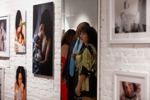 The scene at the Knix x The Life After Birth Project dinner and exhibit.