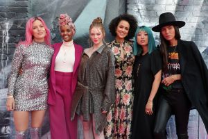 Georgia May Jagger, Halima Aden, Larsen Thompson, Nathalie Emmanuel, Margaret Zhang and Tasya Van Ree