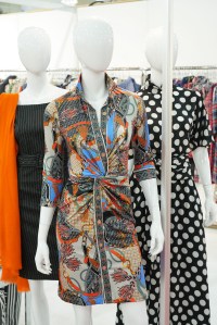 A printed dress from Gretchen Scott.