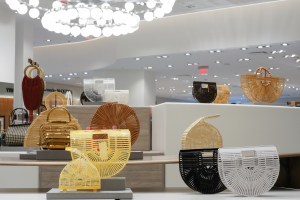 Many handbags have a handmade or crafty appeal.