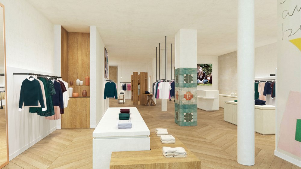 A rendering of Sandro's new U.S. flagship in SoHo.