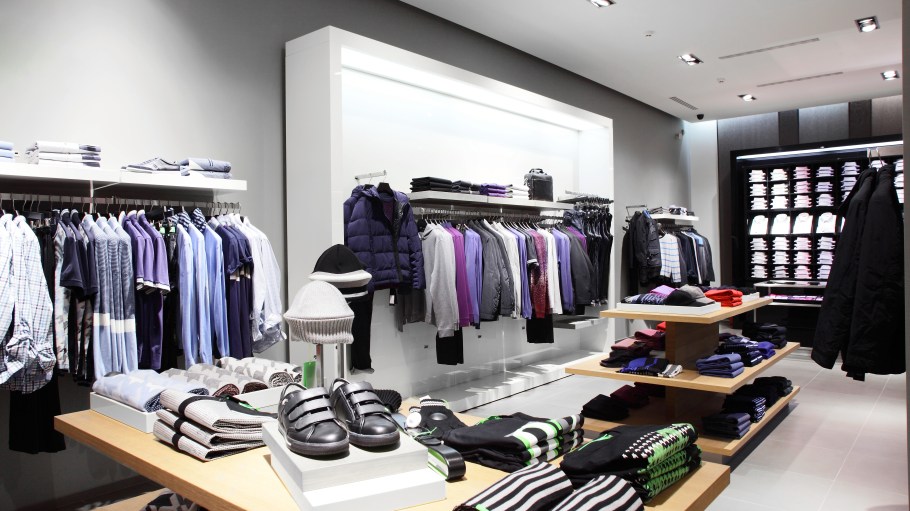 luxury and fashionable european different clothes shop