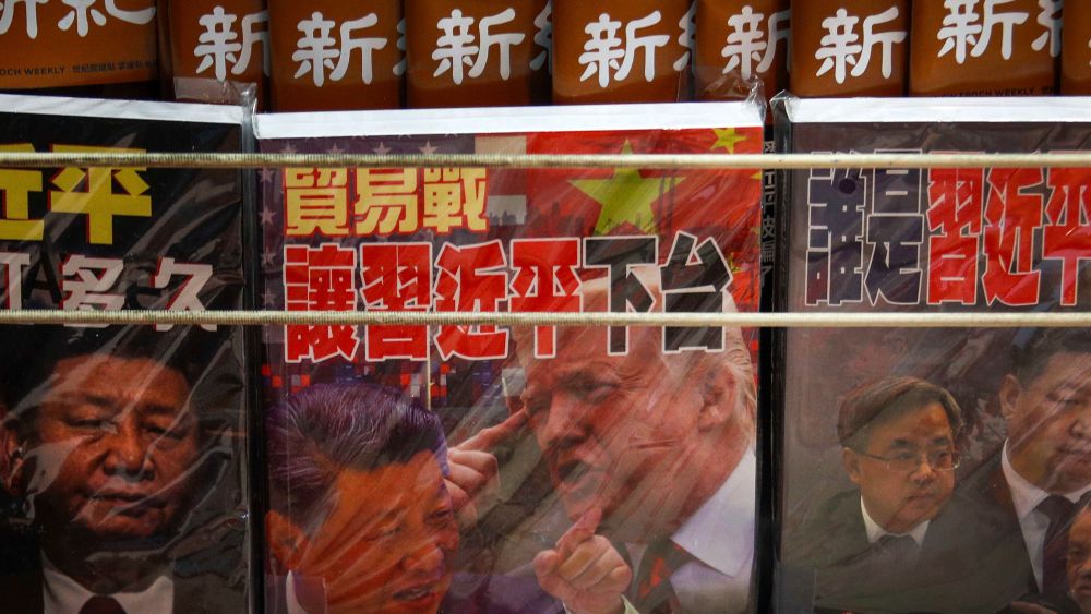 Magazines with a front cover featuring Chinese President Xi Jinping and U.S. President Donald Trump on trade war is placed on sale at a roadside bookstand in Hong Kong. The top U.S. and Chinese trade envoys have talked by phone in their first contact since Presidents Donald Trump and Xi Jinping agreed to resume stalled talks on ending a tariff warChina US Trade, Hong Kong, Hong Kong - 04 Jul 2019