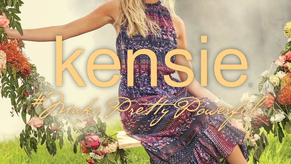 Hannah Godwin in the new Kensie campaign.