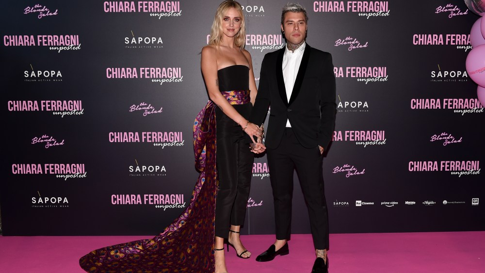 Chiara Ferragni and Federico Lucia, known as Fedez, attend the "Chiara Ferragni - Unposted" documentary screening in Milan.