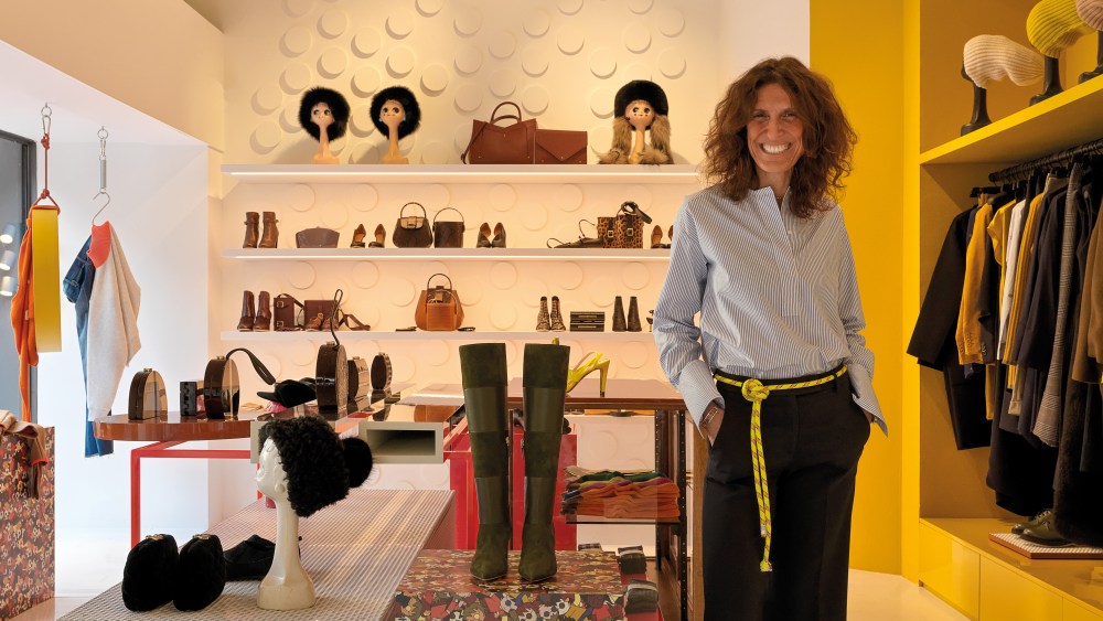 Laura Poretti in her new Milaura-Milano Dress Code store in Milan