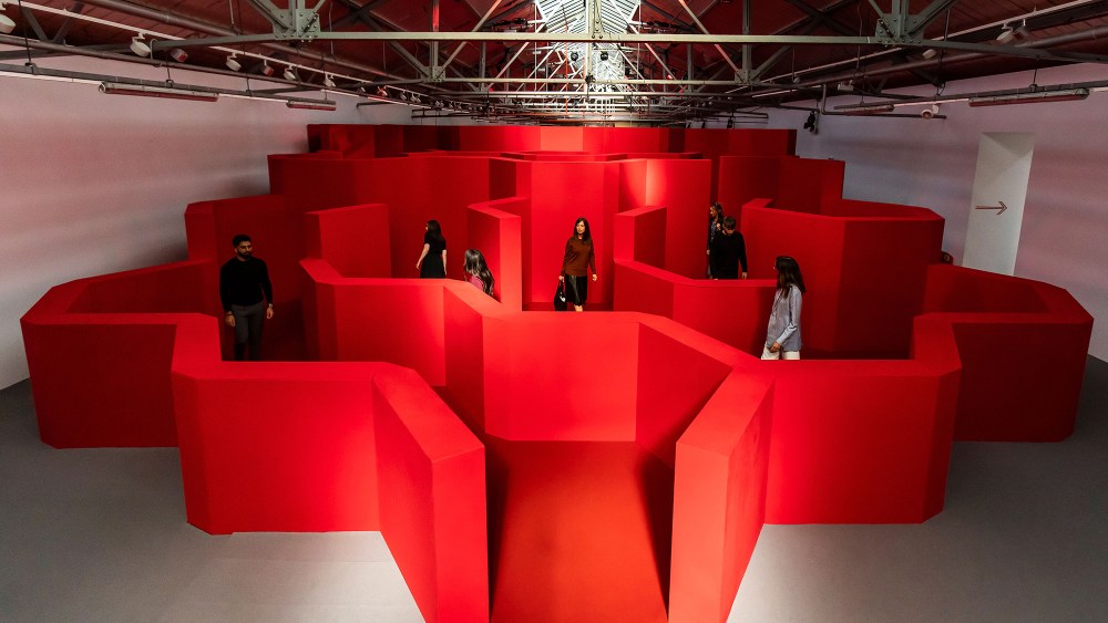 The "Post Box Maze" installation.