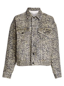 Alexander Wang cheetah-print denim jacket