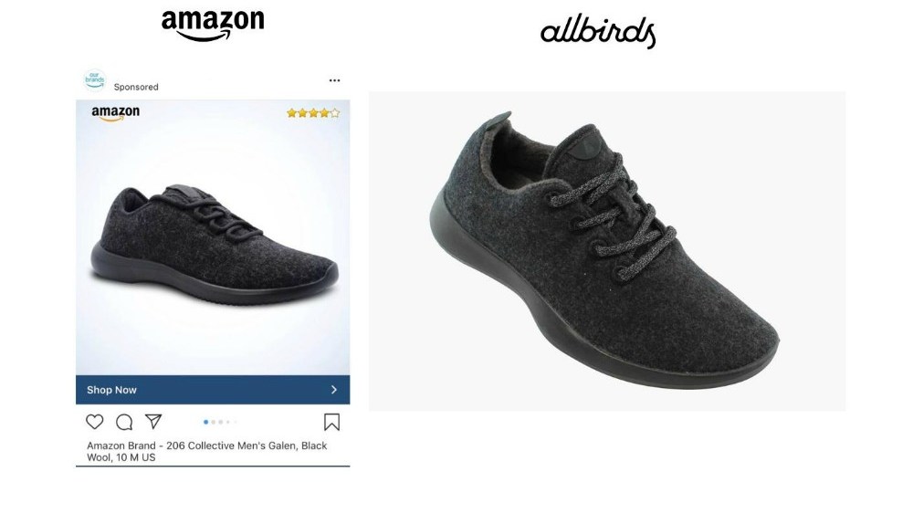 Amazon has cloned AllBirds' popular Wool Runner style.
