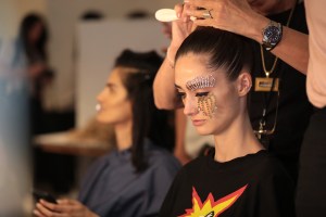 Backstage at Area RTW Spring 2020
