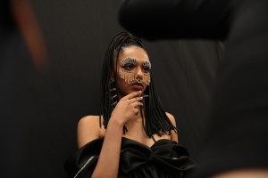 Backstage at Area RTW Spring 2020