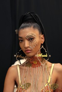 Backstage at Area RTW Spring 2020