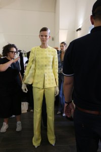 Backstage at Akris RTW Spring 2020